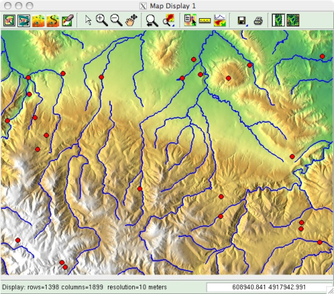 GIS manager display window