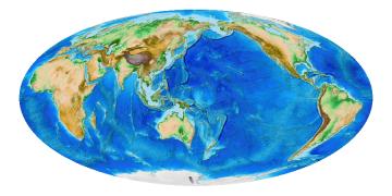 Mollweide projection of ETOPO1